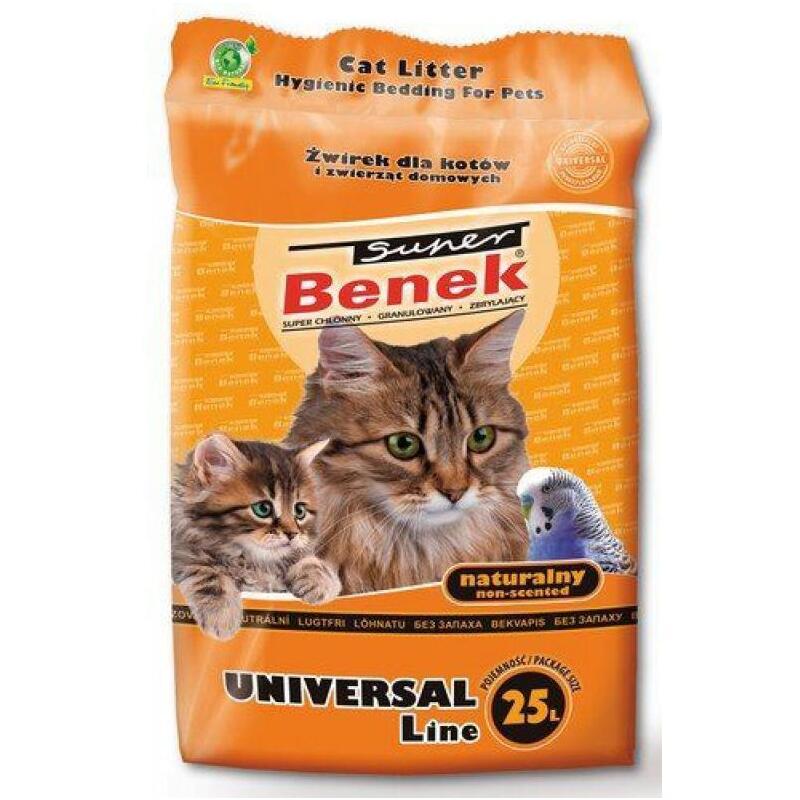 Certech Super Universal Benek Natural - Arena Aglomerante Para Gatos 25l
