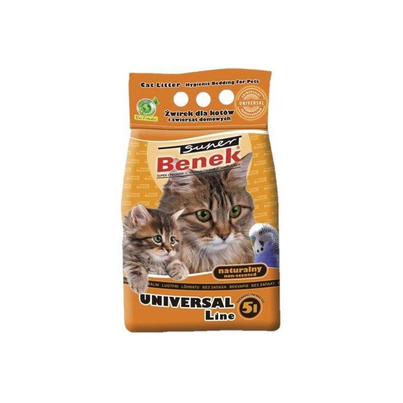 Certech Super Universal Benek Natural - Arena Aglomerante Para Gatos 5l