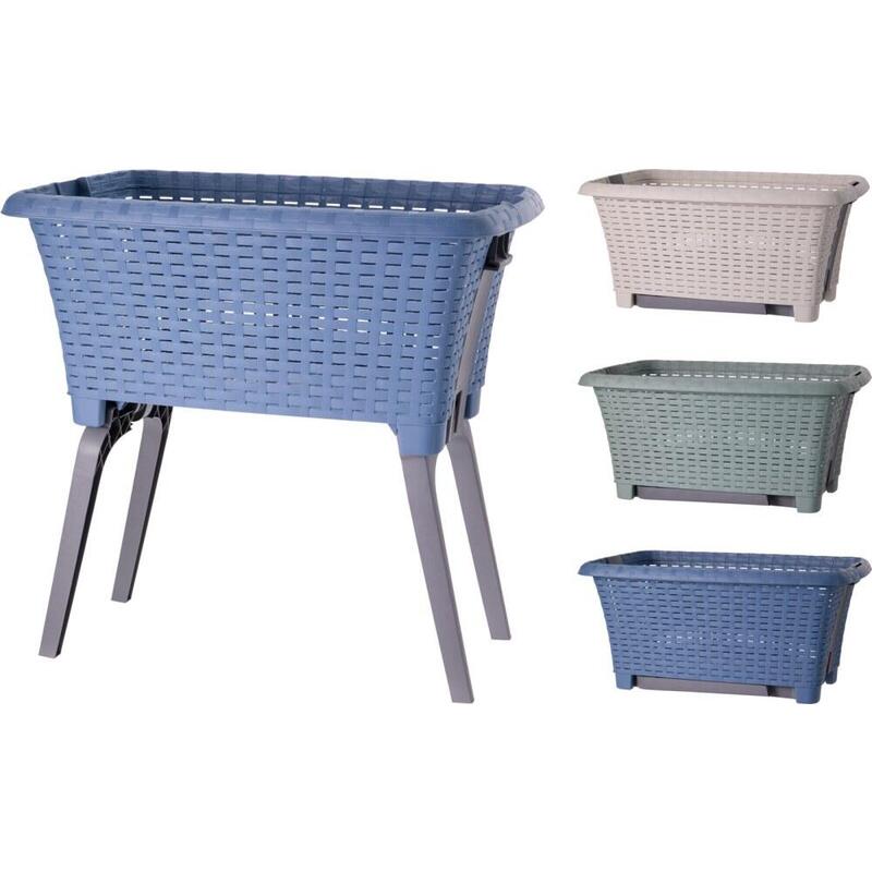 Cesta De Ropa Con Patas Plegables, Colores Surtidos, 60 X 40 X 57 Cm