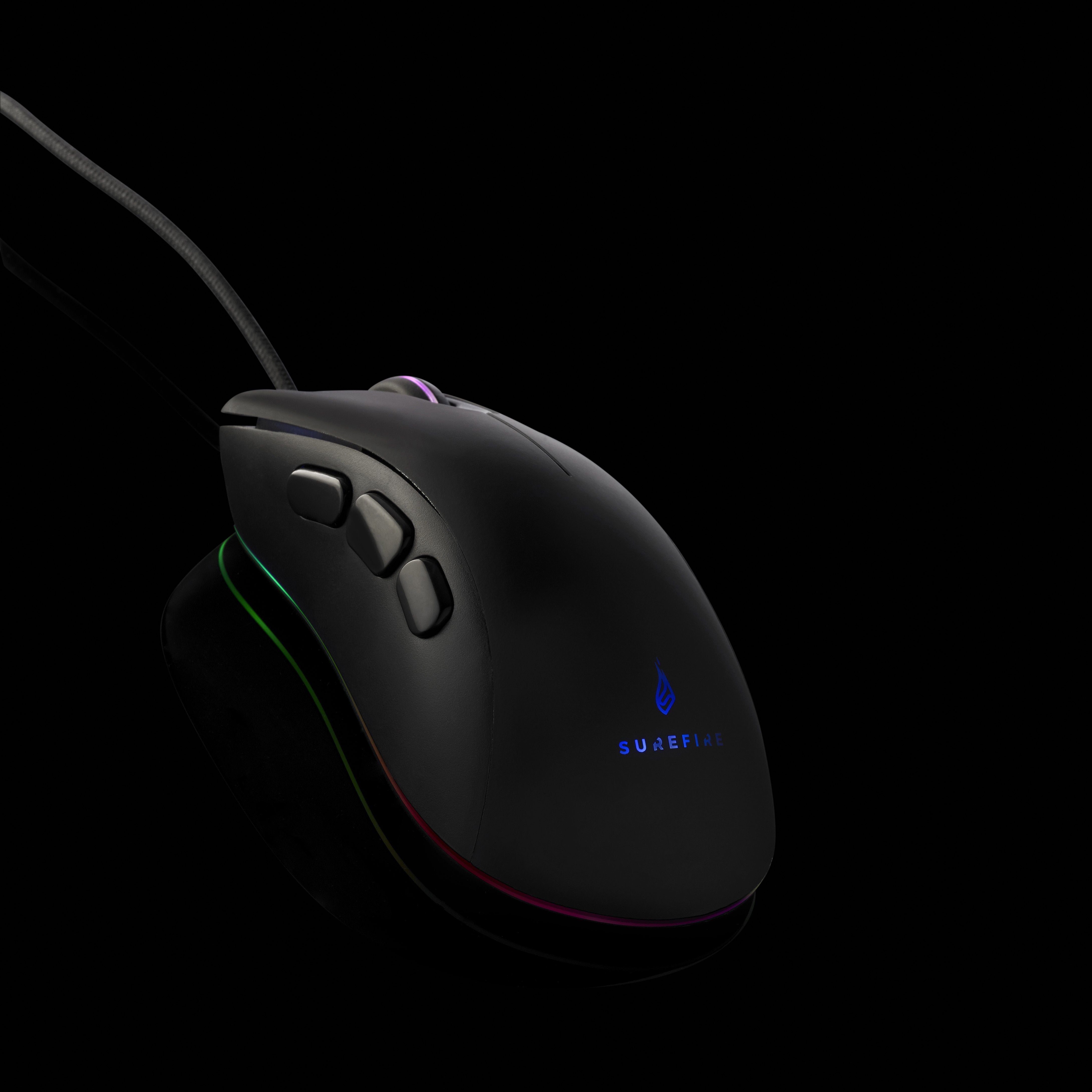 Verbatim Ratón Gaming Surefire Condor Claw Cable Usb 6400dpi Diestros 8 Botones Programables Rgb Led Negro