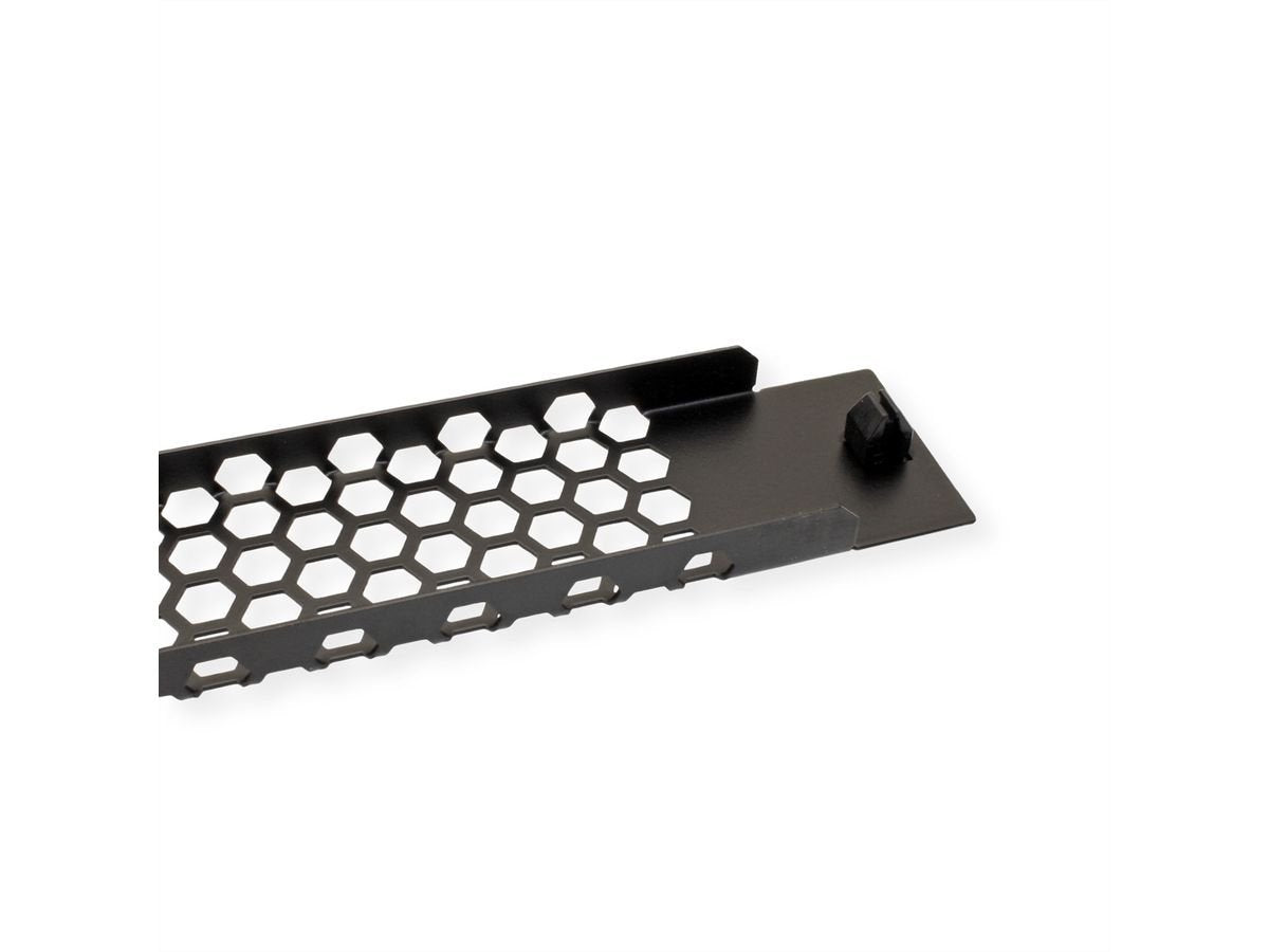 19-Zoll-Belftungsplatte Snap-In, 1 He, Schwarz