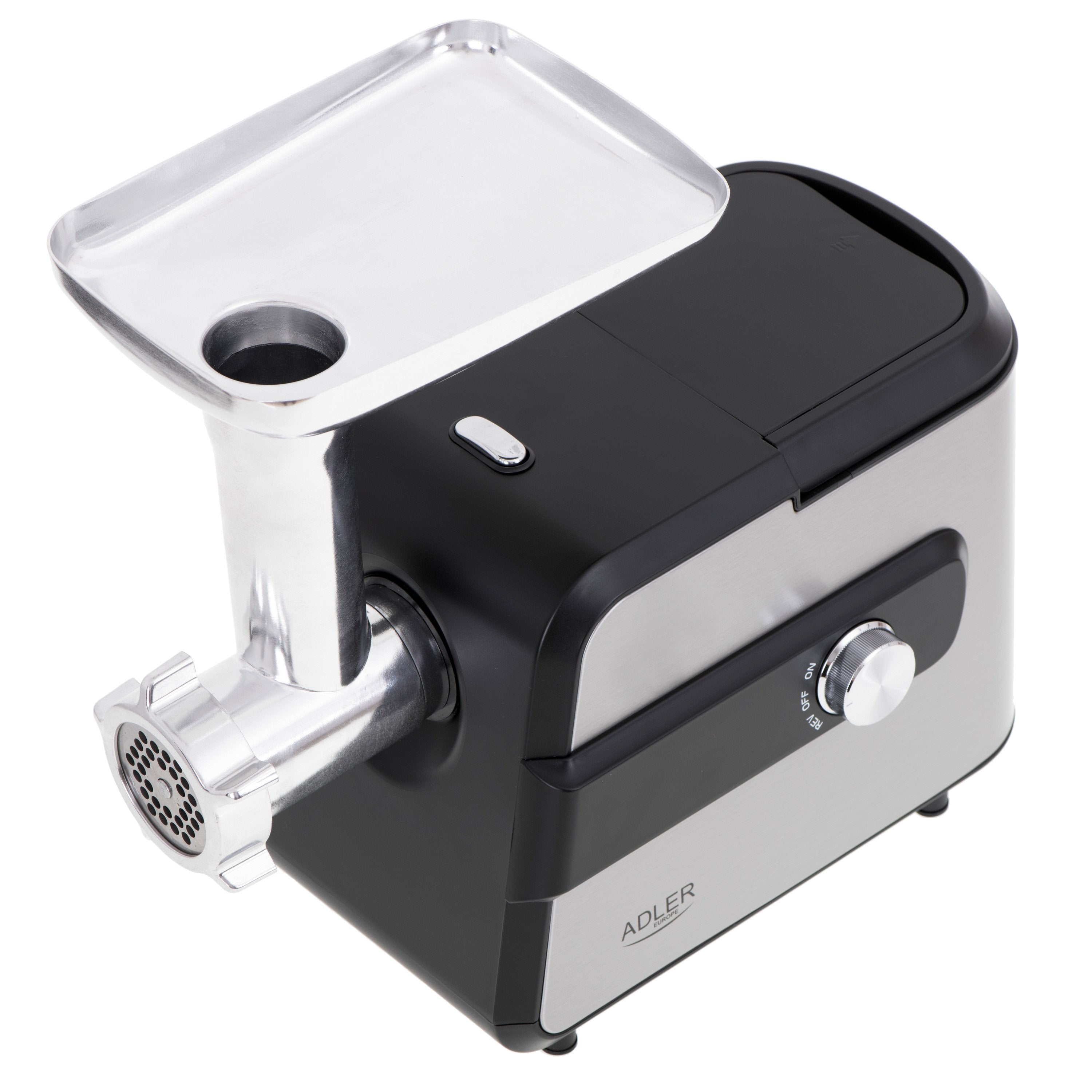 Picadora De Carne Adler Con Triturador Ad 4813 Plata/Negro, 600 W, Nãºmero De Velocidades 2, Rendimiento (Kg/Min) 1