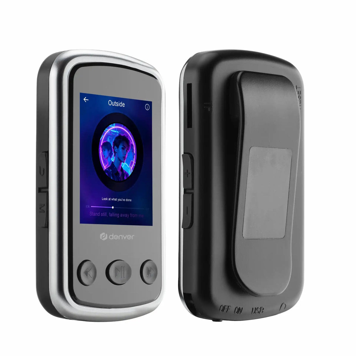 Denver Mps-320b Negro Reproductor Mp3 Acoplable Con 32 Gb De Almacenamiento Y Bluetooth