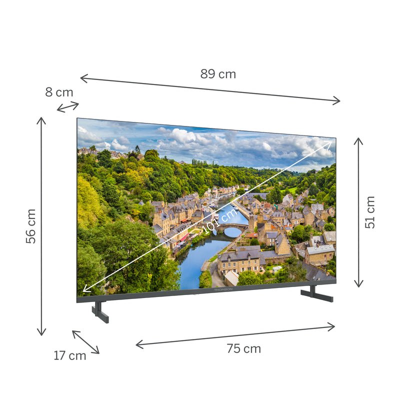 EAN 9120106663495 - Thomson G63 Series 40FQG3S15 Televisor 101,6 cm (40") Full HD Smart TV Wifi Gris imagen 3