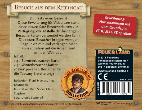 Viticultura De Pegasus: Visita Desde Rheingau, Extensión Del Juego De Mesa Feu63547