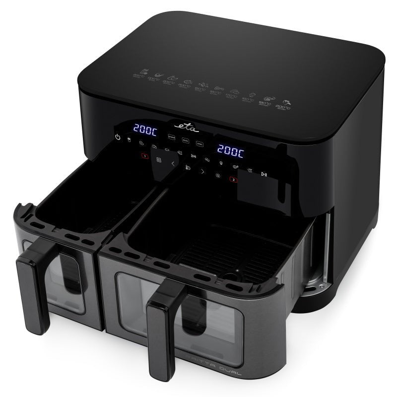 Eta Fritta Dual Eta316790000 Hot Air Fryer, 2600 W, 11 L, Black