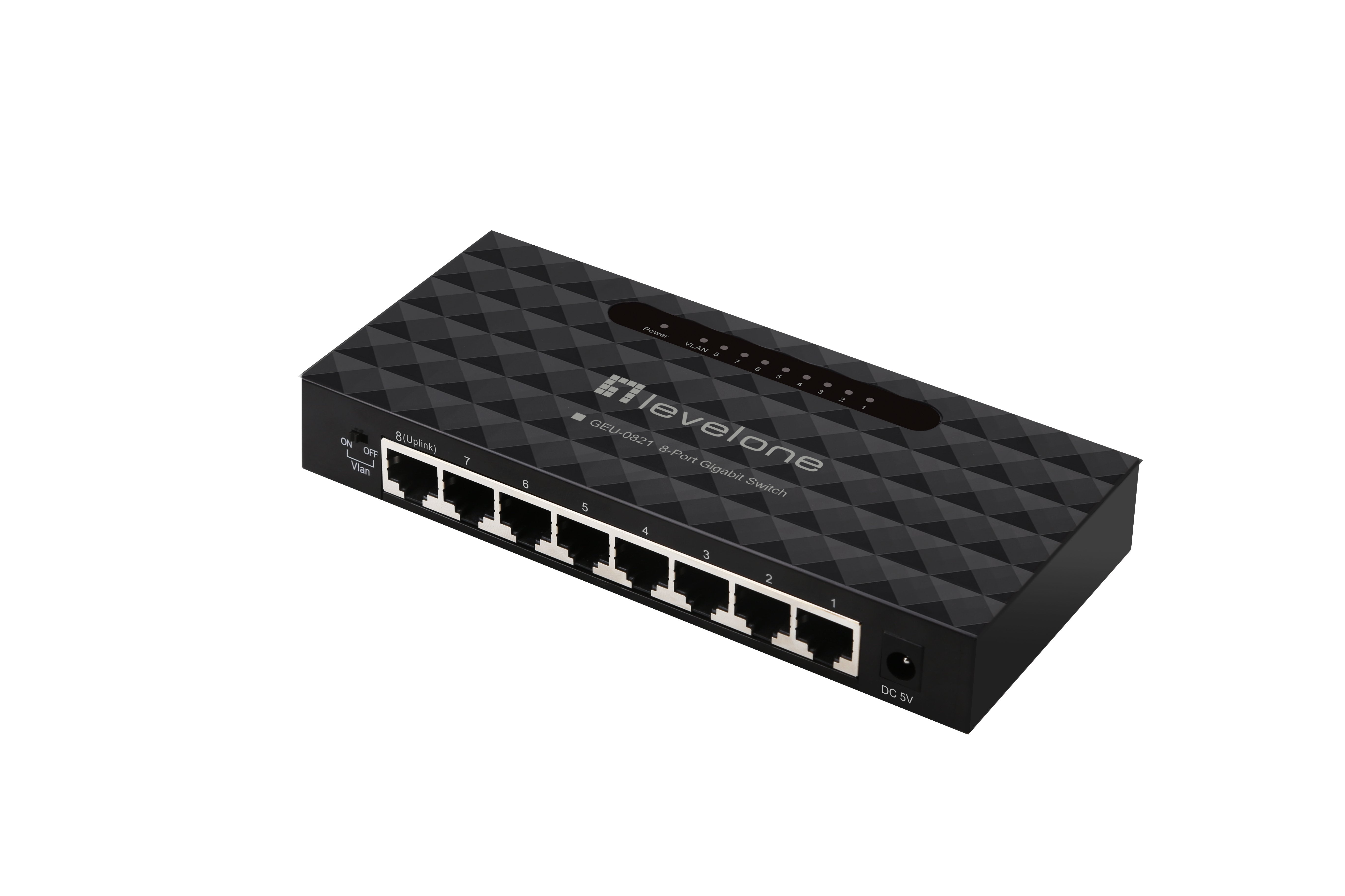 Switch Level One No Gestion 8p 10/100/1000 Geu-0821