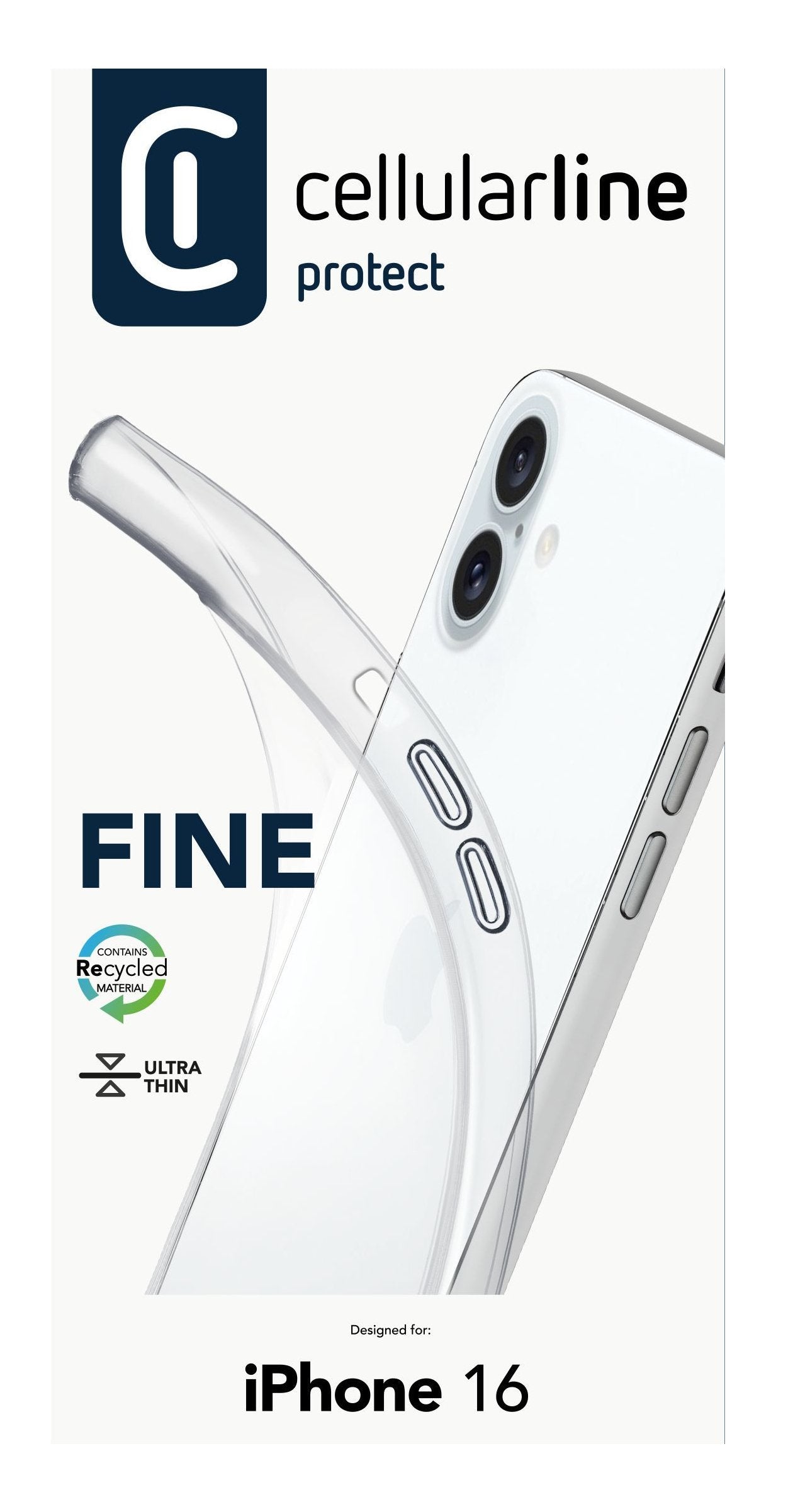 Cellularline Fine Case Iphone 16 Clear