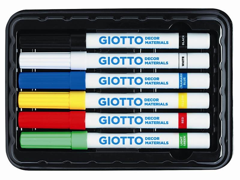 Giotto Rotuladores Para Decoración Decor Materiales Cualquier Superficie Colores Estuche De 6u