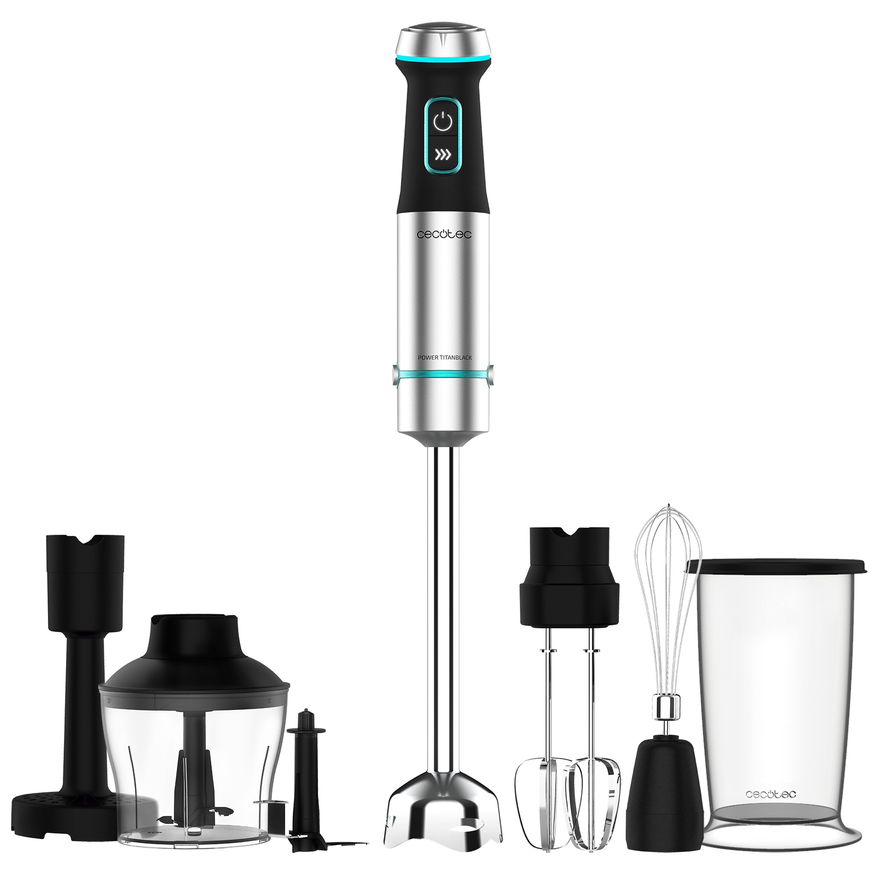 EAN 8435484042932 - Cecotec Power TitanBlack 1200 XL PerfectCream&Crush Batidora de inmersión 1200 W Negro, Verde, Acero inox imagen 2