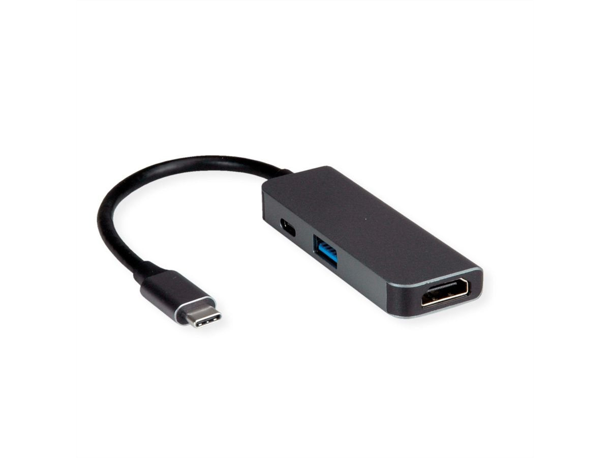 Value Display Adapter Usb Typ C - Hdmi + Usb 3.2 Gen 1 A + Typ C Pd
