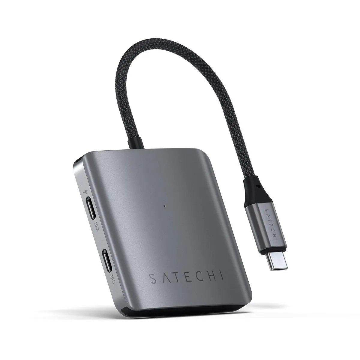 Satechi 4 Port Usb-C Hub Pd - Aluminiowy Hub Usb-C (4x Usb-C 10gbps, W Tym 1x 100w Pd) (Gris)