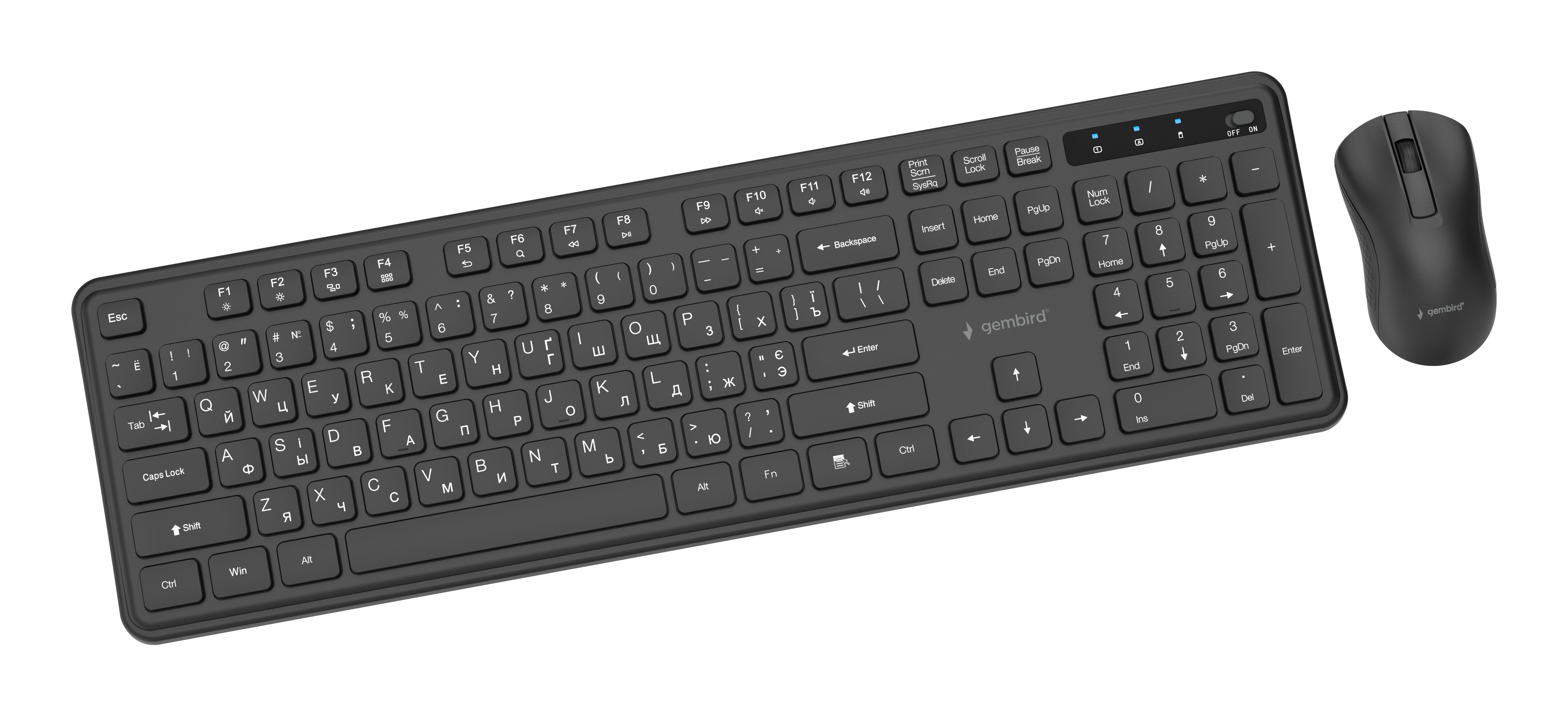 Keyboard +Mouse Wrl Cyrillic/Bk Kbs-Wps-01-Cyrl Gembird