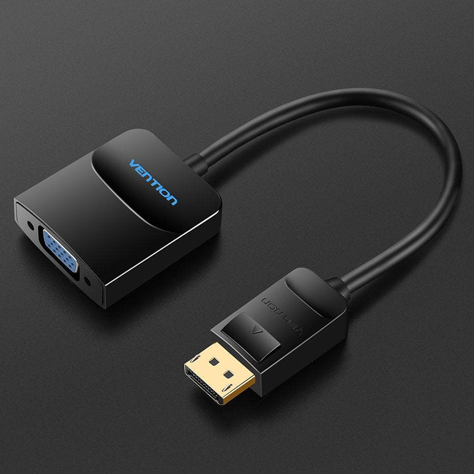 Cable Conversor Vention Hbfbb Displayport Macho Vga Hembra 15cm Negro
