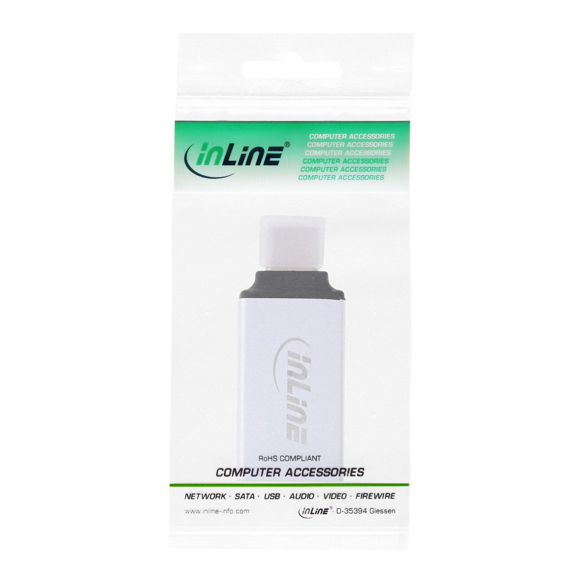 Adaptador Inline Usb 3.1, Tipo C Macho A A Hembra