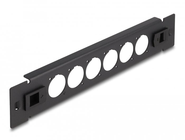 Delock Panel De Conexión Tipo-D De 10?, 6 Puertos, Sin Herramientas, Negro