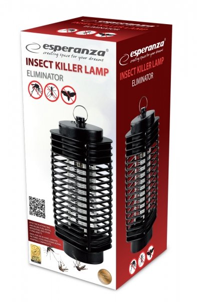 Esperanza Ehq002 Lámpara Uv Eléctrica Para Insectos Negra