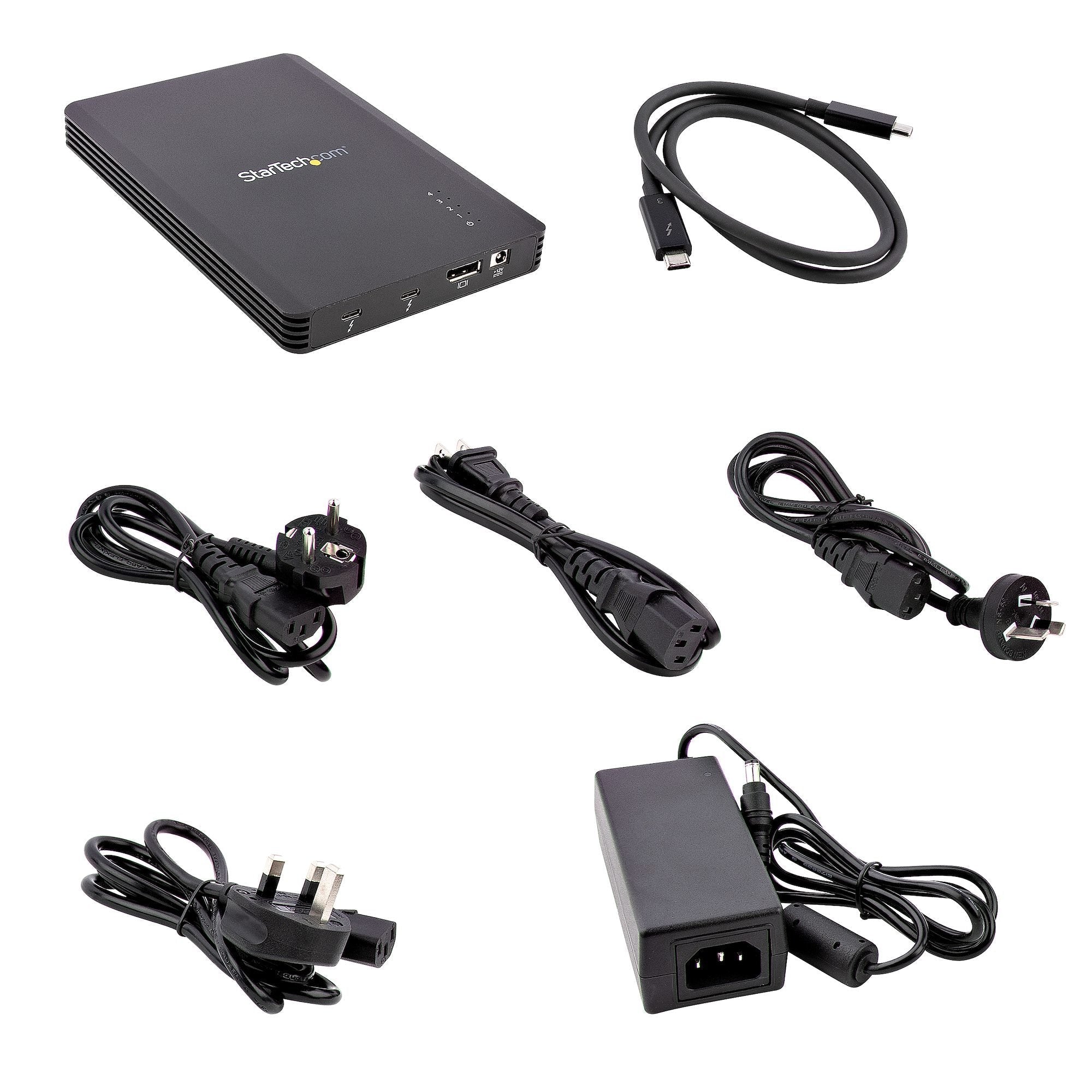 Caja Externa Disco Startech Caja Thunderbolt 3 De 4 Bahías Nvme M.2 Para Ssd Displayport  2 Thunderbolt 3, 40gbps,72w