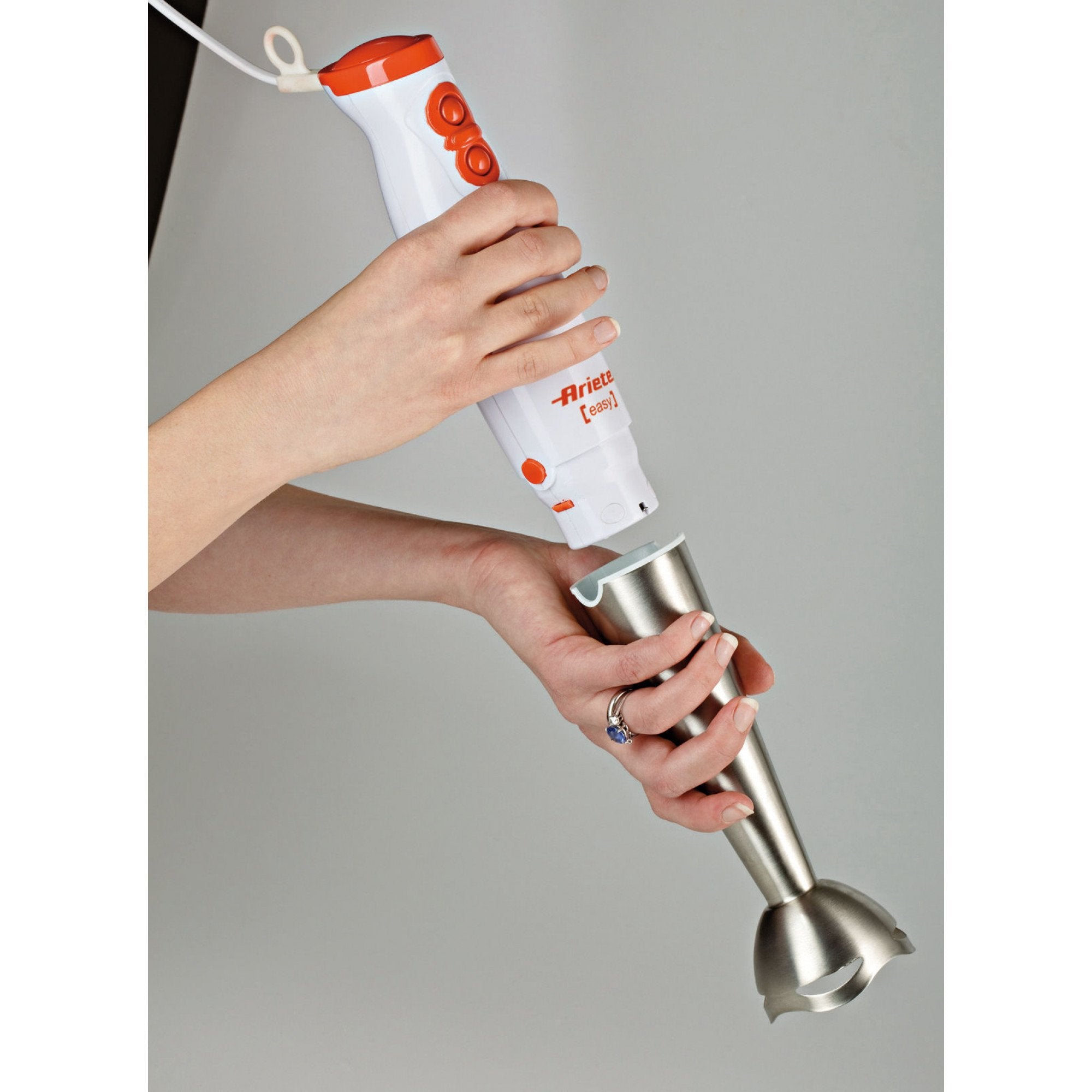 Batidora Ariete 0881/00 0 L De Inmersión 200 W Naranja, Acero Inoxidable, Blanco