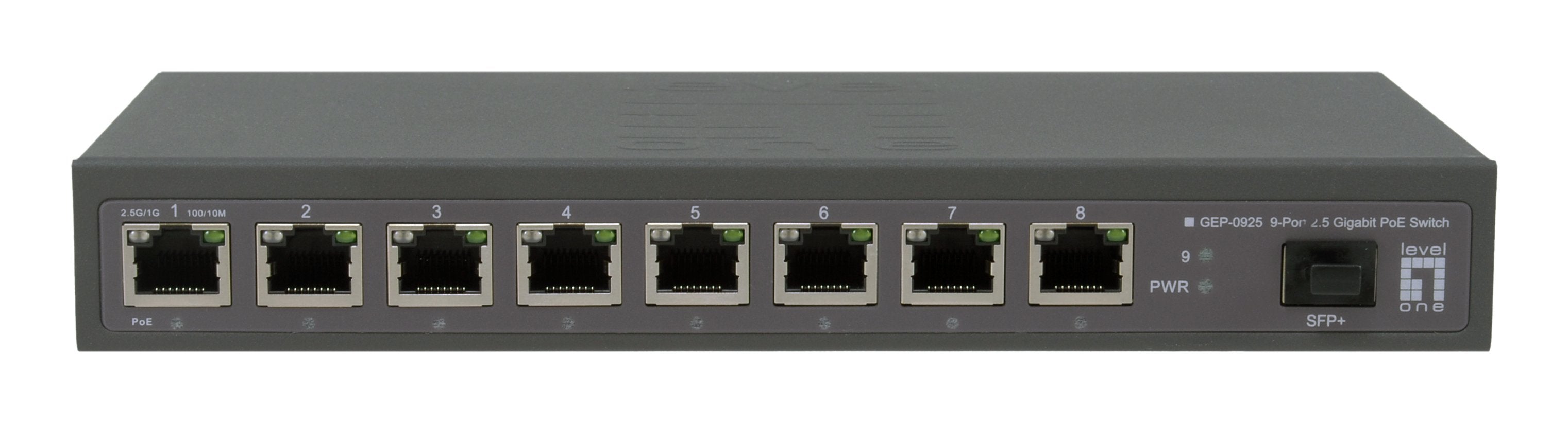 Levelone Switch 9x Ge Gep-0925 2.5gbe 108w 8xpoe+ Sw