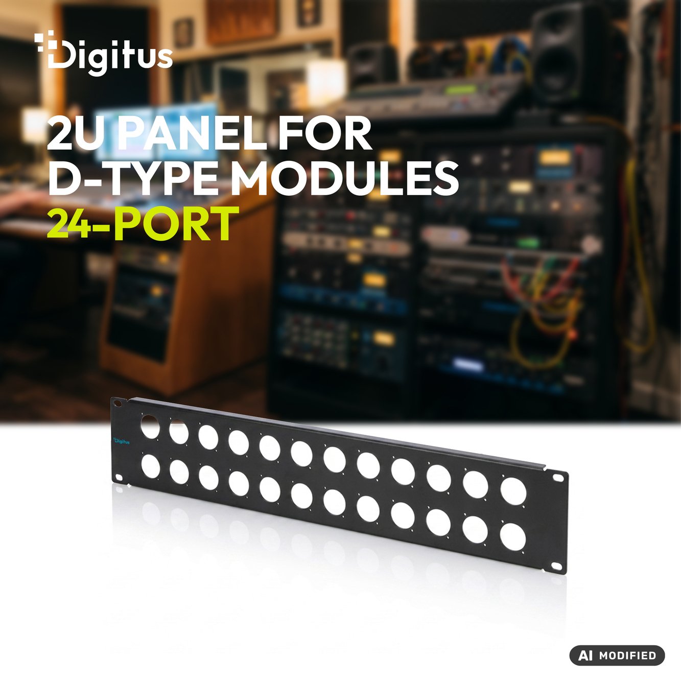Digitus Rackblende 2he 482,6mm Para 24xd Type Module