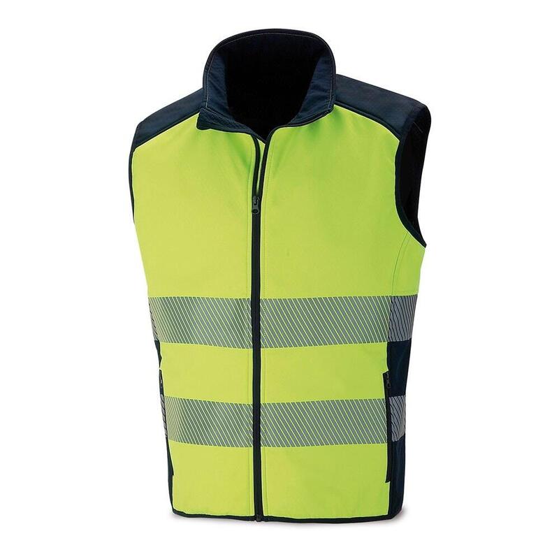 Chaleco De Alta Visibilidad Softshell Amarillo Fluor Talla M