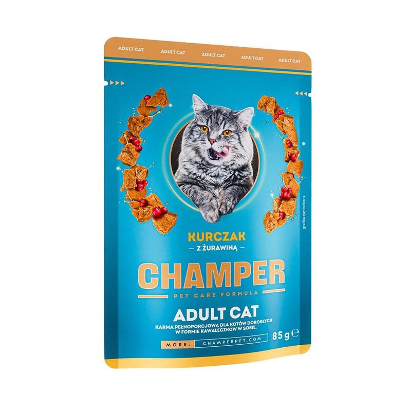 Champer Kot Kurczak Z Zurawina W Sosie - Saszetka 85g