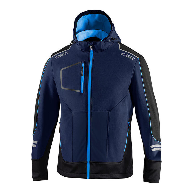 Chaqueta Soft-Shell Tech Técnica, Azul Marino/Azul, York, T4 - Xl