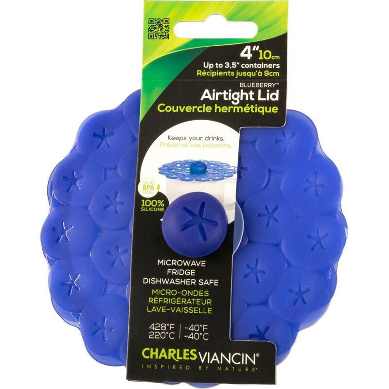 Charles Viancin Berries 12 Cm 2 Silikon-Getränkedeckel Blau