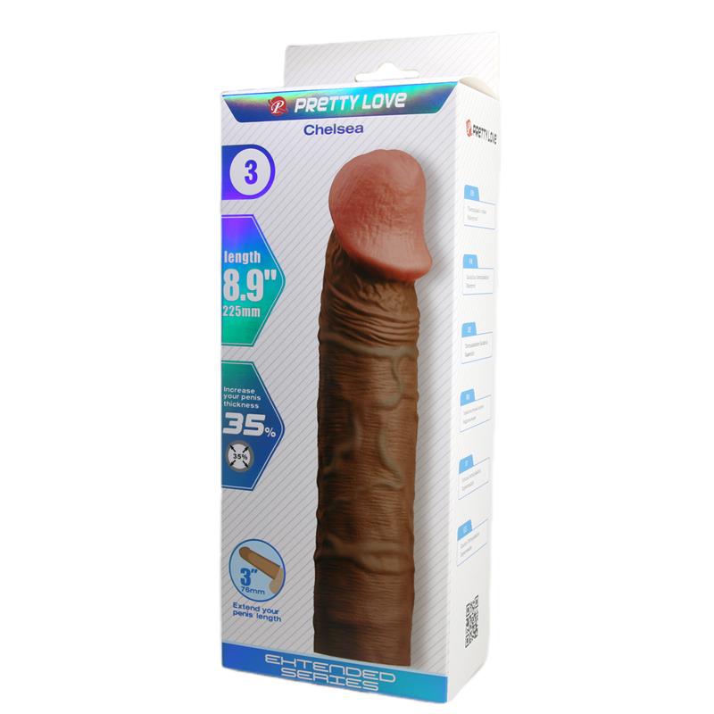 Pretty Love - Chelsea Funda Pene Con Extensión De 7.6 Cm Mulato
