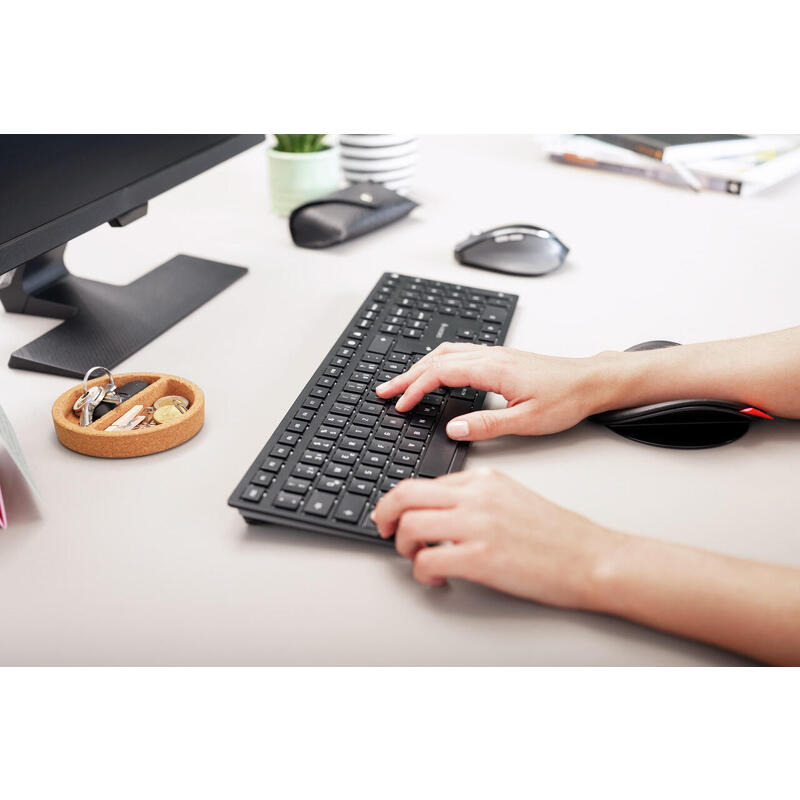 Cherry Kw 9100 Slim Teclado Universal Rf Wireless + Bluetooth Azerty Francés Negro