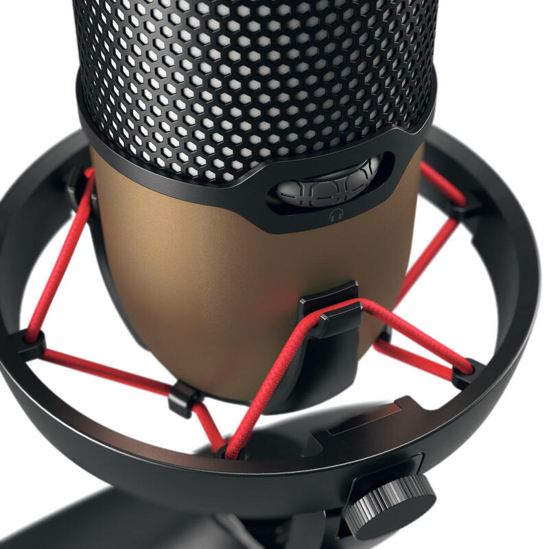 Cherry Um 9.0 Pro Rgb Negro, Cobre Micrófono De Superficie Para Mesa
