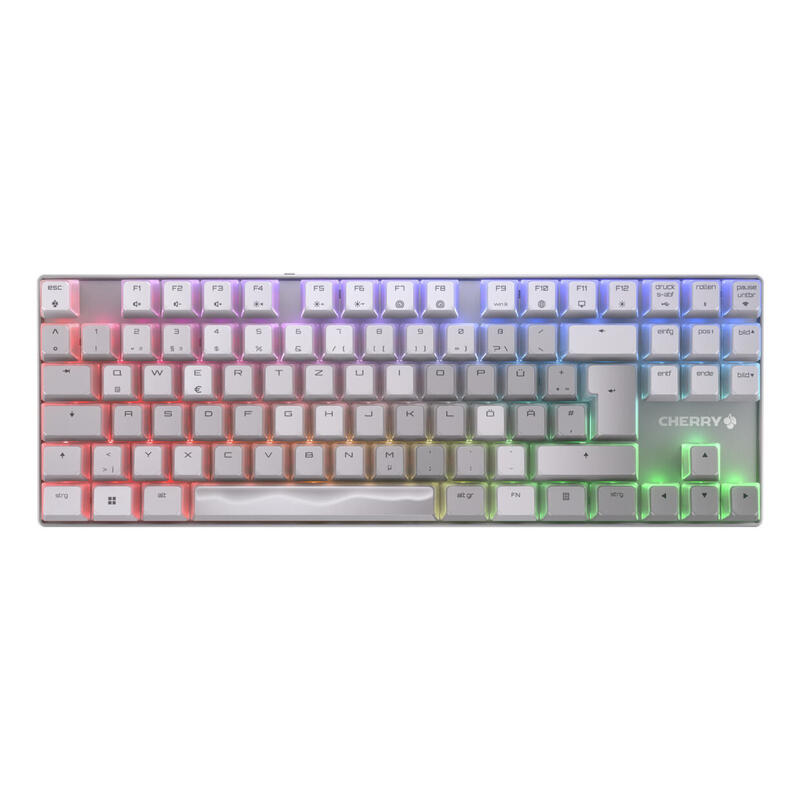 Cherry Xtrfy Mx 8.2 Tkl Inalámbrico, Teclado Gaming Blanco/Gris, Disposición De, Cherry Mx2a Red G80-3882sjade-0