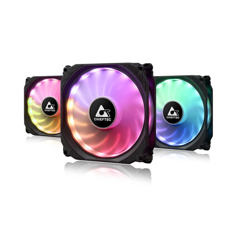 Chieftec Cf-3012-Rgb Ventilador De Pc Carcasa Del Ordenador 12 Cm Negro