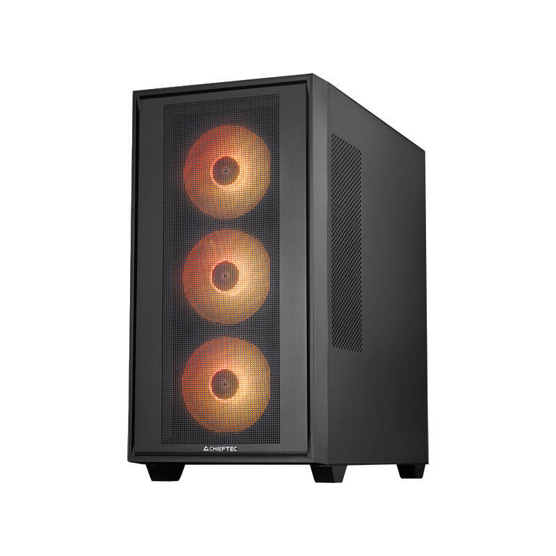 Chieftec Hunter 3 Gs-03b-Op, Caja Torre Negra, Vidrio Templado Gs-03b-Op