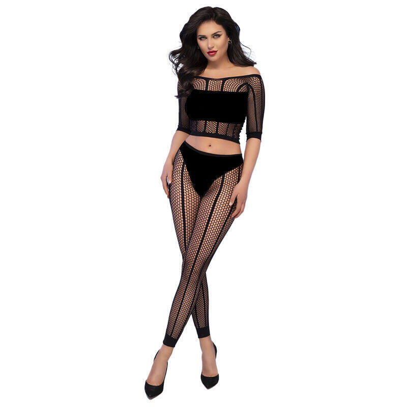 Chilirose - Cr 4647 Top & Leggins Negro S/M