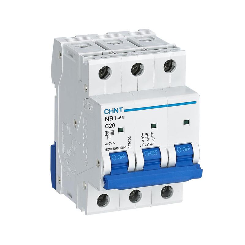 Chint Circuit Breaker Mcb, Nb1-63, 3p, C16, 6ka