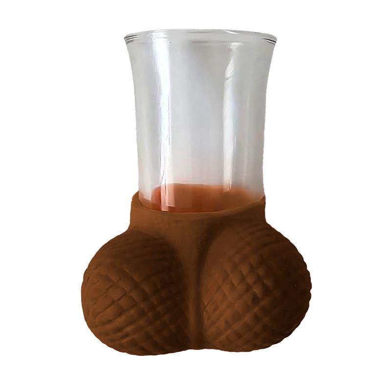 Diablo Picante - Vaso Chupito Cristal Con Huevos Mulato