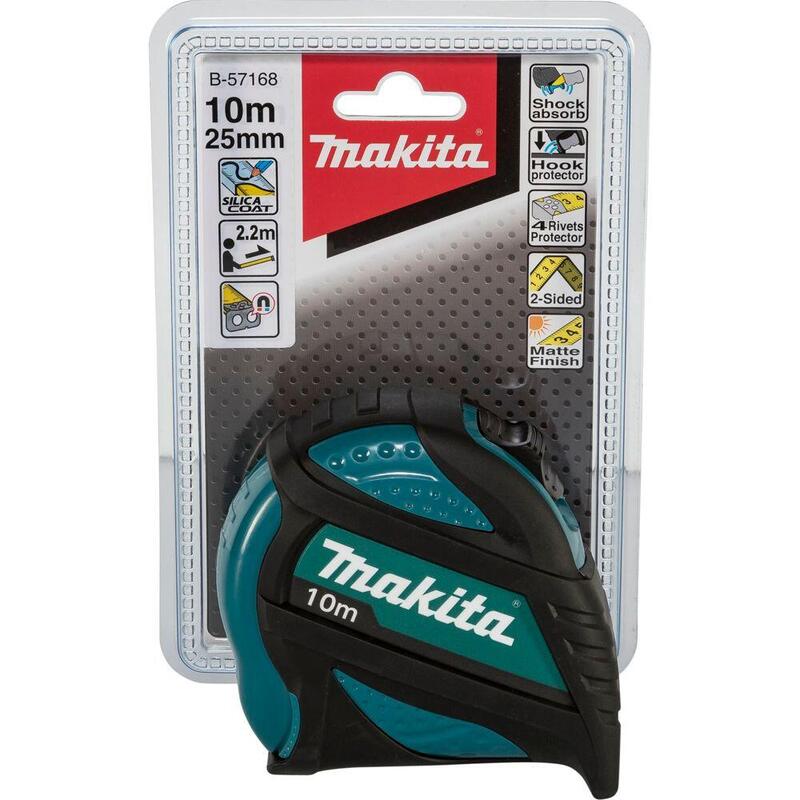 Cinta Métrica Makita De 10 Metros, Cinta Métrica Azul/Negra B-57168