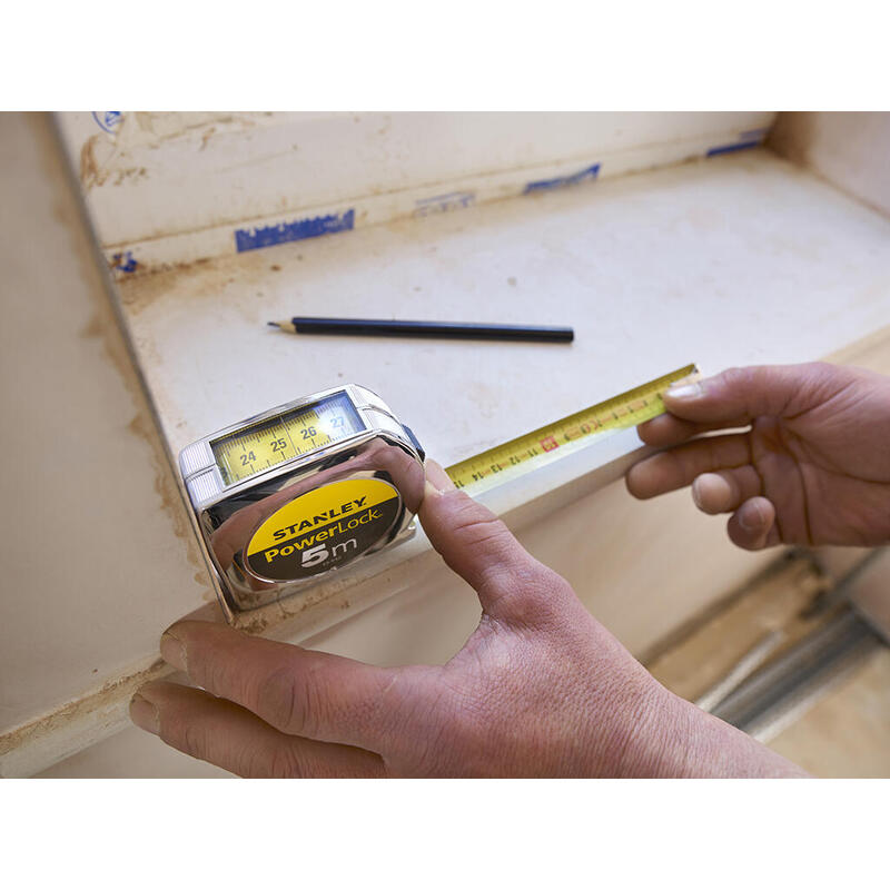Cinta Métrica Stanley 0-33-932  5 M Acero Inoxidable Plateado/Amarillo