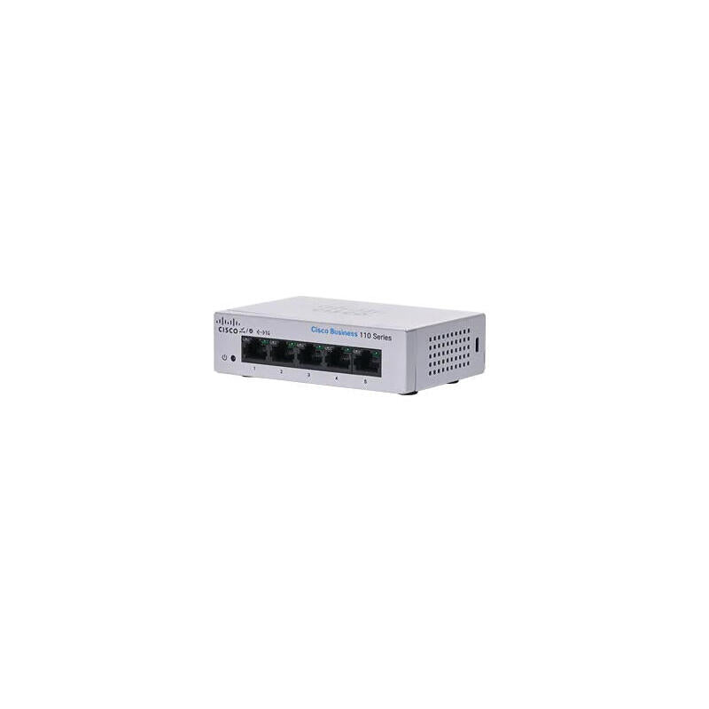 Cisco Business 110 Series 110-5t-D Conmutador Sin Gestionar 5 X 10/100/1000 Montaje En Rack Sobremesa Montaje En Pared Alimentación Cc