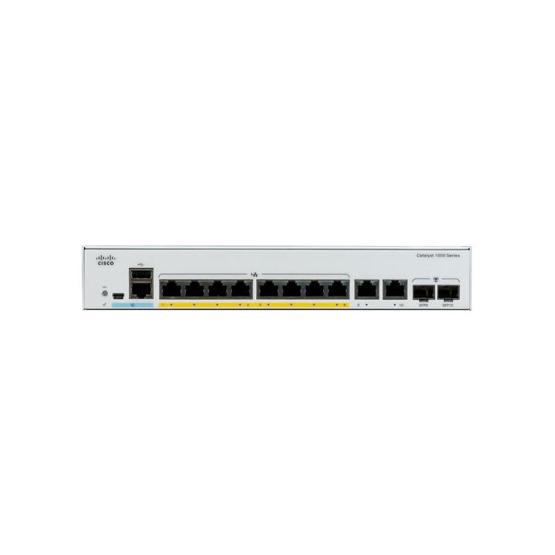Cisco Catalyst C1000-8p-E-2g-L Switch Gestionado L2 Gigabit Ethernet [10/100/1000] Energía Sobre Ethernet [Poe] Gris