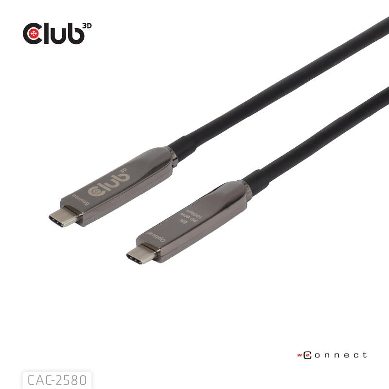 Club3d Usb-C Aoc-Cable 8k 10gbps 60w 15m M M