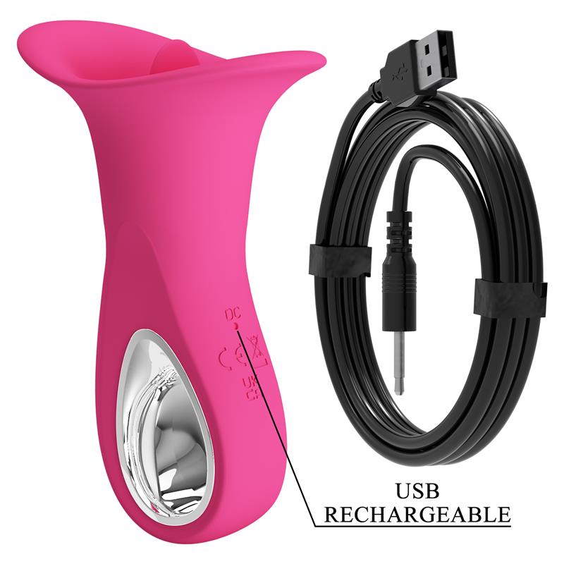 Pretty Love - Clyde Vibrador Oral Lengua Vibradora 12 Vibraciones Rosa