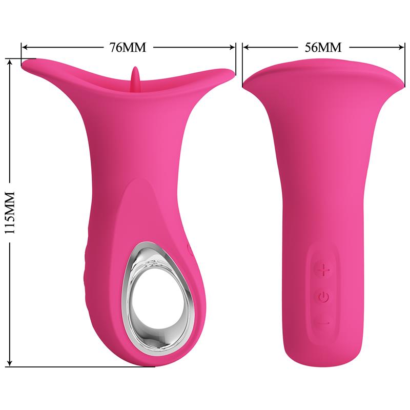 Pretty Love - Clyde Vibrador Oral Lengua Vibradora 12 Vibraciones Rosa