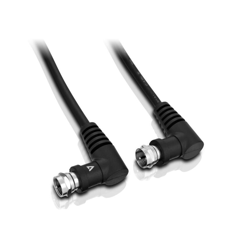 Coax Cable 90 Degree 3m Black Cabl