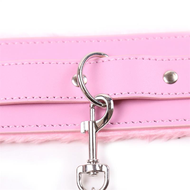 Collar Con Correa Rosa Pastel