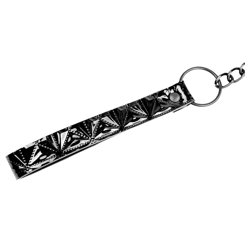 Collar Con Correa Sapphire Cuero Vegano