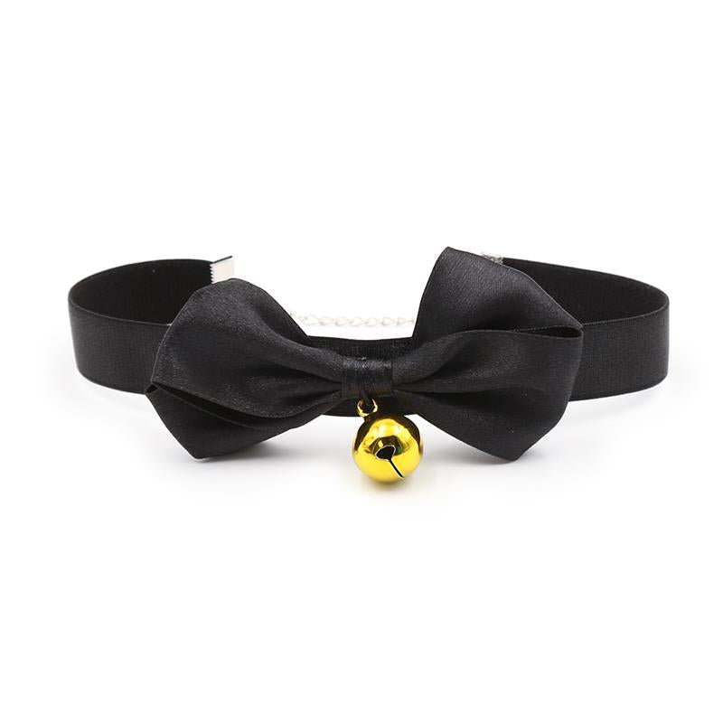 Collar Con Lazo Y Cascabel 29 Cm Negro M