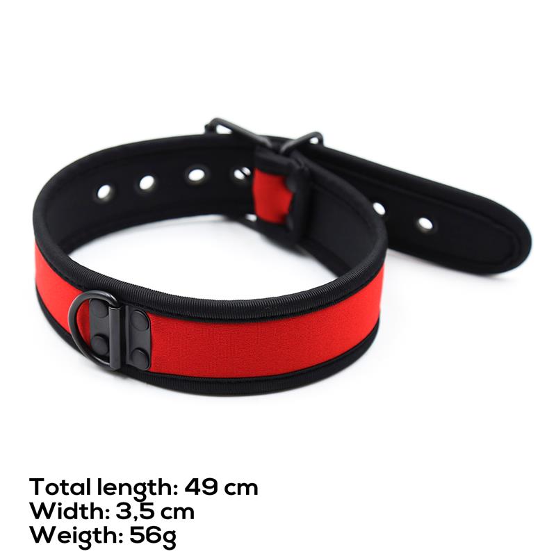 Collar De Neopreno Ajustable Rojo